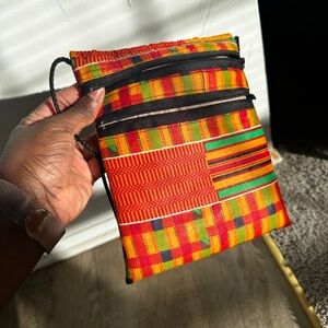 Colorful Kente Print Crossbody Bag